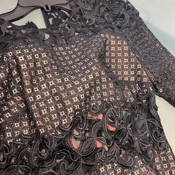 Monique Lhuillier imported lace, long sleeve long gown - Picture 10 of 14